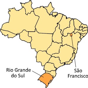 Brazil wine map